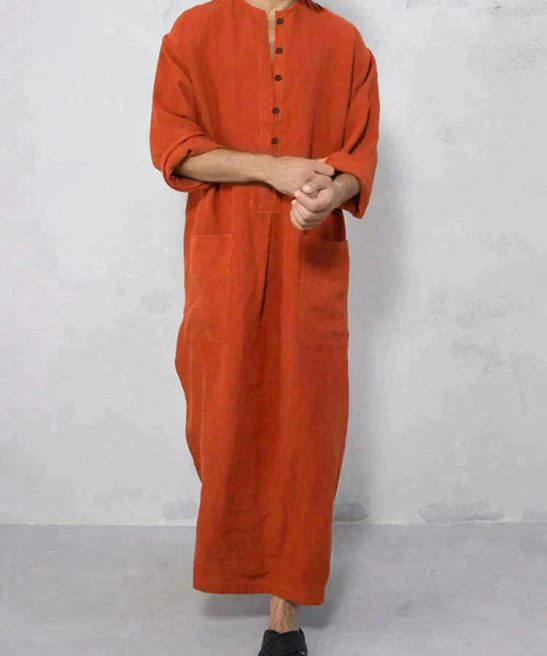 Long Cotton Linen Style Slit Shirt