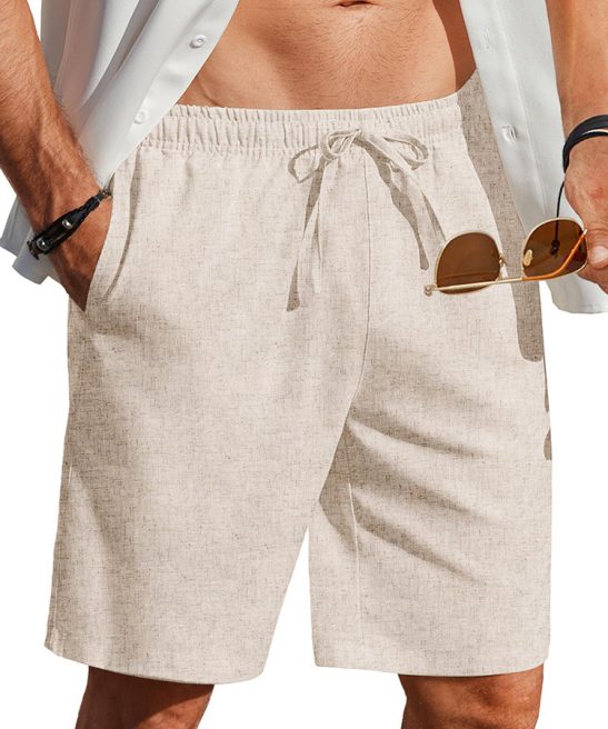 Casual Summer Linen Blend Shorts