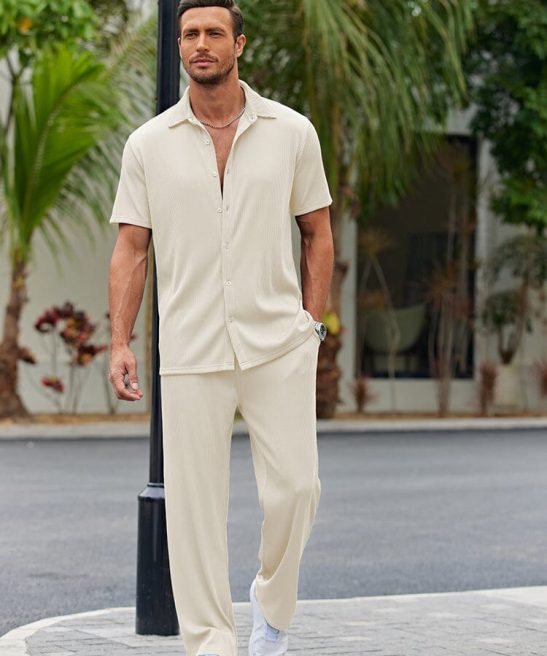 Casual Loose Fit Shirt Sets