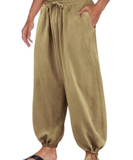 Cotton Linen Style Loose Yoga Pants